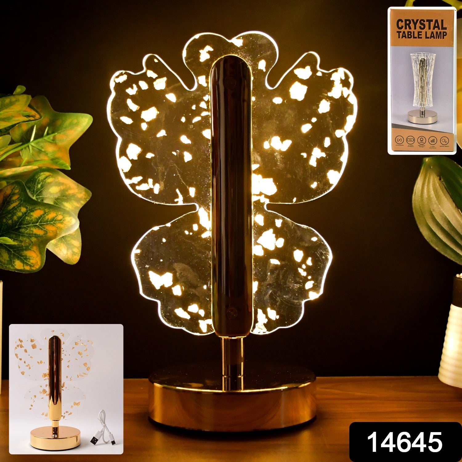 Luxury Golden Crystal LED Table Lamp (1 Pc) Luxury Golden Crystal LED Table Lamp (1 Pc)